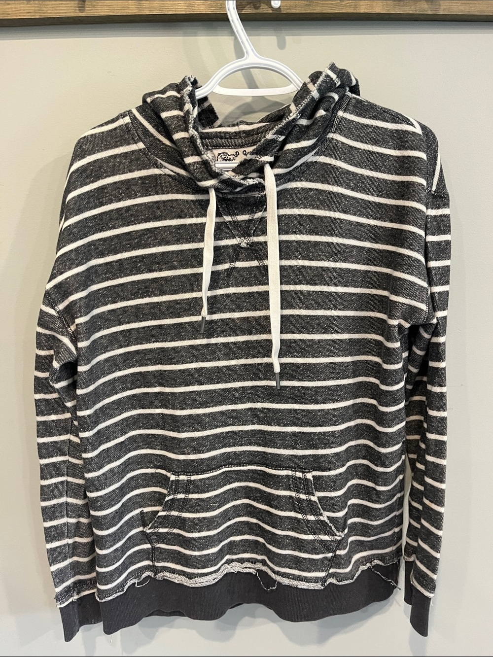Striped Black & White Hooded Sweater